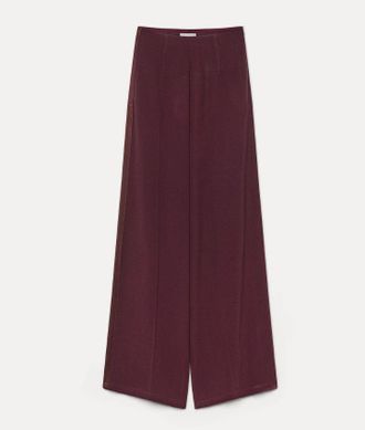 Forte_Forte Palazzo-Hose aus Satin-Envers