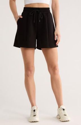 Zella Whisper Knit High Waist Shorts in Black at Nordstrom Rack, Size X-Large