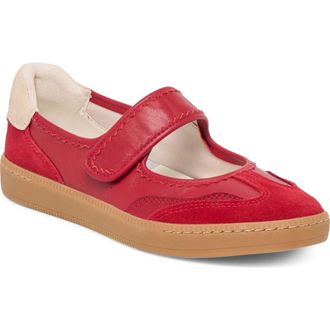 Dolce Vita Nanet Mary Jane Flat in Crimson Leather at Nordstrom, Size 7.5