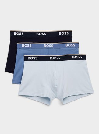 BOSS Mens 2.5 blue-palette trunks Cotton Stretch 3-pack
