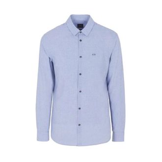 A|X Armani Exchange Shirt - Heren - Casual Overhemden - Blauw - XS - Denim - Overhemden