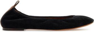 Lanvin Suede Ballet Flats For Women In Black
