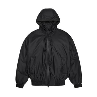 Rains Lohja Insulated Bomberjack - Heren - Bomber jackets - Zwart - XS - Leer - Jassen