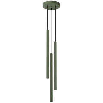 Wonderlamp L&aacute;mpara Colgante Vacu Verde, 3 Luces