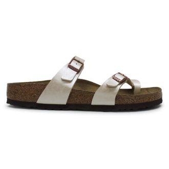 Birkenstock Mayari Birko-Flor Unisex Toe Post Sandals - Graceful Pearl White - Size:UK 7.5