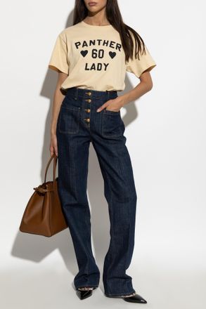 Valentino Garavani T-shirt With Print, Womens, Beige