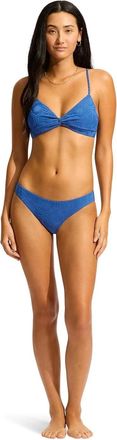 Seafolly Womens Seafolly Oasis Bikini Top Ultramarine Twist Front Triangle Beach GBO711