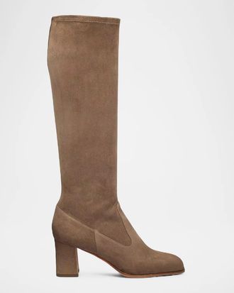 Santoni Carla 65MM Suede Knee-High Boots
