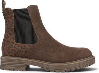 Blowfish Womens Brown Leopard Faux Suede Chelsea Boots - Alfie