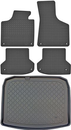 OEM Juego De Alfombrillas De Goma Para Coche Y Maletero Para Audi A3 Ii 8p Hatchback (05.2003-07.2012)