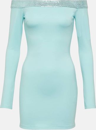 DAVID KOMA Crystal-embellished minidress