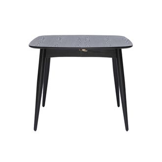 Miliboo Mesa De Comedor Extensible Negra L90-130 Cm Nordeco