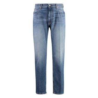 Dondup Straight Fit Jeans, male, Blue, W35, Straight-leg jeans with contrast stitching