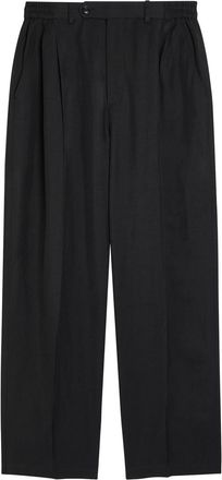 Mki Miyuki Zoku Pleated Woven Suit Trousers - Black - XL