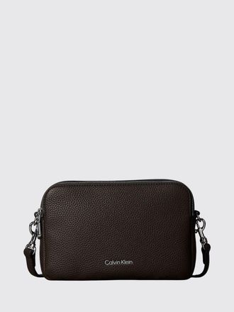 Calvin Klein Faux Leather Mini Crossbody Bag with Logo Strap
