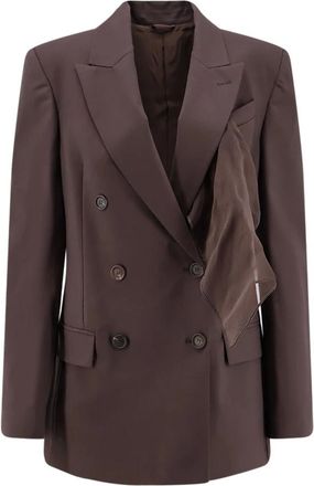 Brunello Cucinelli Dames, Jassen, Bruin, Maat: XS Wol