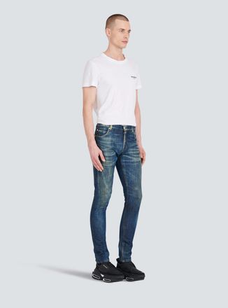 Balmain Stonewash Slim Jeans - Blue