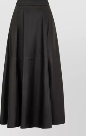 Raquel Diniz leather midi skirt flared high waist