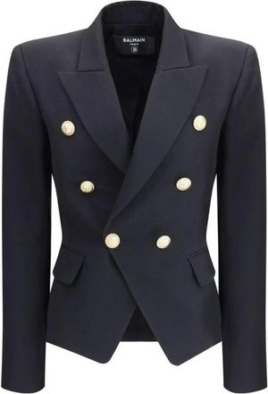 Balmain Double-Breasted Crop Blazer