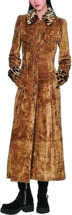 Anna Sui Velour Coat in Sand at Nordstrom, Size 8