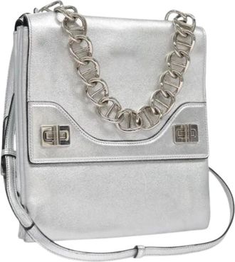 Prada Pre-owned Cross Body Bags, female, Gray, Size: ONE SIZE Pre-owned Vintage Cross Body Bag