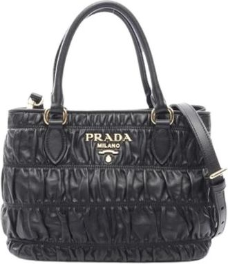 Prada Pre-owned Vintage Handbag - Dames - Vintage Handtas - Zwart - ONE Size - Leer - Vintage