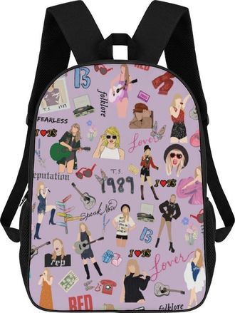 Generic Cartoon Casual Backpack Bag taylor Lightweight Backpack Fans Gift Travel Laptop Backpack