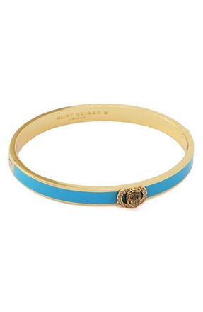 Kurt Geiger Chelsea Enamel Hinged Bangle in Turquoise at Nordstrom
