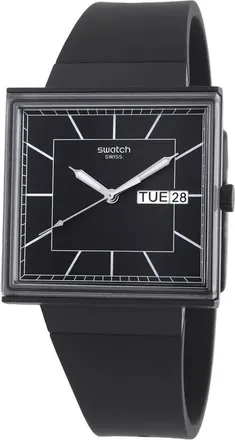 Swatch What If...Blackagain? Quartz Black Dial Unisex Watch SO34B701