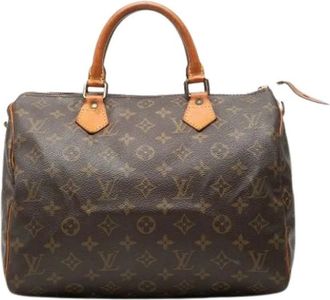 Louis Vuitton Pre-owned Speedy 30 - Dames - Vintage Handtas - Bruin - ONE Size - Leer - Vintage