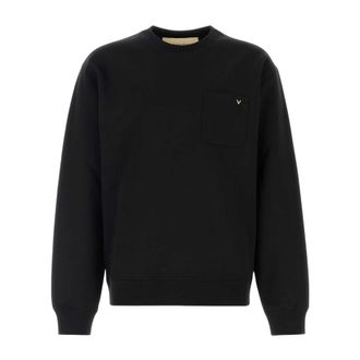 Valentino Garavani Sweatshirts, male, Black, Size: XL Jersey Felpa