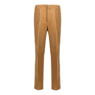Fendi Canvas Trousers - male - Fendi - Chinos - Beige - M - Trousers