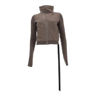 Rick Owens Zip-throughs, female, Brown, Size: S Mountain Sweat T-shirt