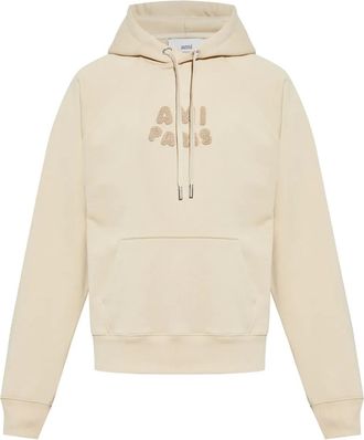 Ami Felpa in cotone con cappuccio - Toni neutri