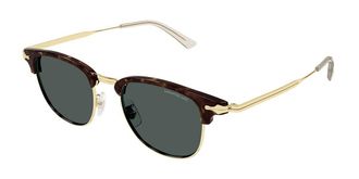 Montblanc MB0364S Asian Fit 002 Mens Sunglasses Tortoiseshell Size 49