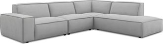 Castlery Customized Light Gray Performance Right-Facing Extended Side Chaise Sectional Sofa by Jonathan, Castlery, Grey