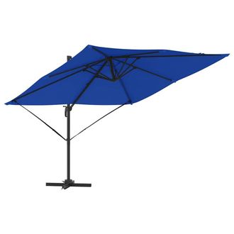 Berkfield Home Cantilever Roma Parasol Azure Blue 286x285x265 cm Aluminium | Size: 286 x 285 x 265 cm