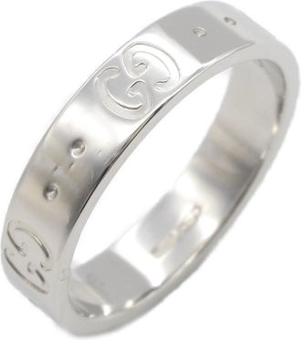 Gucci Silver White Gold (18K) Band Ring (Pre-Owned)