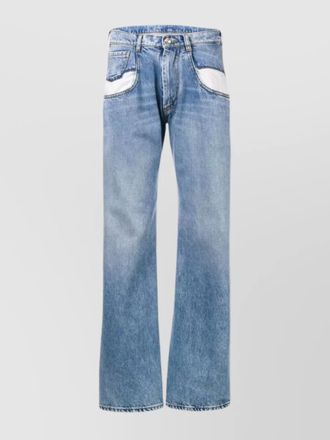Maison Margiela denim low-rise wide straight-leg jeans