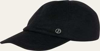Giorgio Armani Mens Wool-Nylon Baseball Cap