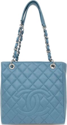 Chanel Borsa tote Petit Shopping 2010-2011 - Blu
