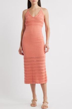Cleobella Millicent Knit Midi Dress in Coral Peach at Nordstrom Rack, Size X-Large