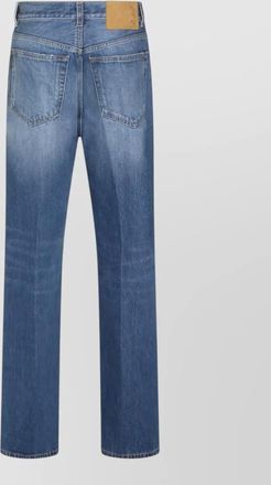 Haikure straight leg trousers belt loops rivets