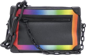 Louis Vuitton Black Leather Shoulder Bag (Pre-Owned)