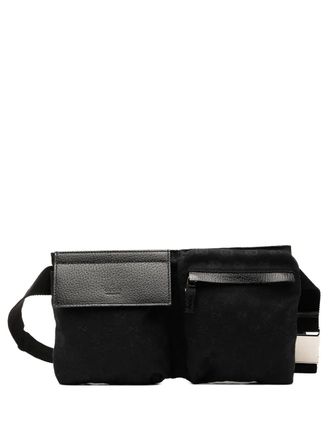 Gucci 2000-2015 GG Canvas Double Pocket belt bag - unisex - Canvas - One Size - Black