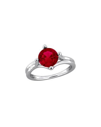 Rina Limor Silver 2.00 ct. tw. Lab-Grown Ruby Ring