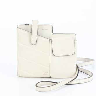 Fendi White Leather Pouch (Pre-Owned)
