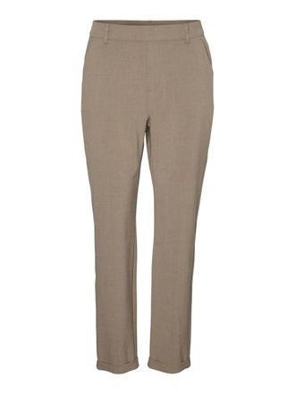 Vero Moda Anzughose VERO MODA VMMAYA MONE MW LOOSE TAILOR PANT NOOS, Damen, Gr. XS (34), L&auml;nge 32, braun (fossil detail:melange), Obermaterial: 62% Polyester, 3