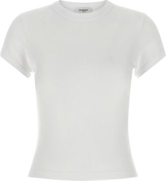 Saint Laurent T-Shirts, female, White, Size: XL Cassandre T-shirt