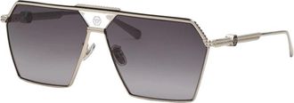 Philipp Plein Zonnebrillen - Heren - Zonnebrillen - Grijs - 66 MM - Accessoires